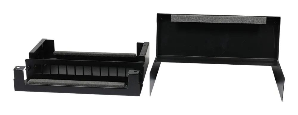 Keystone, Modulträger, Patchpanel für 12x TP-Modul, Aufputz, Metallklappbox(Consolidation Point Box), Schwarz, Synergy 21, – Bild 5