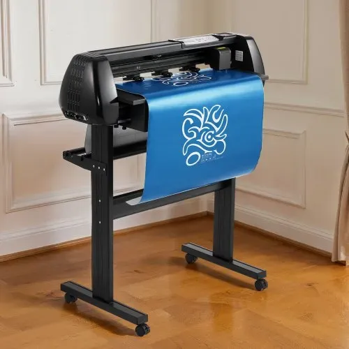 VEVOR Vinylschneidemaschine mit 72 cm max. Zufuhrbreite & Doppelklingen & LED-Anzeige, einstellbares Vinyl-Schneideplotter-Set mit Aufkleberbögen & Transferfolien & Signmaster-Software – Bild 7