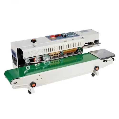 VEVOR Kontinuierliche Beutelbandschweißmaschine, 0,24-0,47 Zoll/6-12 mm Schweißbreite, Horizontale Bandschweißmaschine mit digitaler Temperaturregelung, Beutelschweißgerät für 0,02-0,8 mm Plastikbeutel, Aufblasfunktion – Bild 9