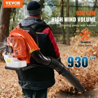 VEVOR Laubbläser als Rucksack, 79 CC 2-Takt Benzin-Laubbläser mit 3-Liter-Kraftstofftank, 930 CFM Luftvolumen, 184 MPH Geschwindigkeit, ideal für Rasenpflege, Laubreinigung und Schneeräumung VEVOR Laubbläser als Rucksack, 79 CC 2-Takt Benzin-Laubbläser mit 3-Liter-Kraftstofftank, 930 CFM Luftvolumen, 184 MPH Geschwindigkeit, ideal für Rasenpflege, Laubreinigung und Schneeräumung