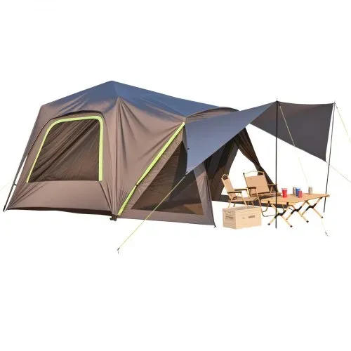 VEVOR SUV-Zelt Camping Auto-Zelt (305 x 310 x 230 cm) wasserdichtes PU2000 geräumiges Doppelschicht-Design für 5-8 Personen, SUV-Campingzelt mit Schattenmarkise & Netzfenstern & Regendach & Tasche – Bild 10