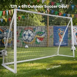 VEVOR Fußballtor Profi Soccertor 1 Stk. 371 x 121,5 x 183 cm, Outdoor Fußballtor, Tragbares Fußballtor, Hochwertige Outdoor Torwand für Erwachsene & Kinder, Fussballtore Garten Stadion Fußballtraining VEVOR Fußballtor Profi Soccertor 1 Stk. 371 x 121,5 x 183 cm, Outdoor Fußballtor, Tragbares Fußballtor, Hochwertige Outdoor Torwand für Erwachsene & Kinder, Fussballtore Garten Stadion Fußballtraining