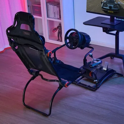 VEVOR Rennlenkradständer, faltbar, für Logitech G923/G920/G29, Lenkradständer und Fußpedalwinkel einstellbar, tragbarer Fahrsimulator-Cockpit aus Stahl, Thrustmaster T248P, GT-/Formel-Modus, große Größe – Bild 7