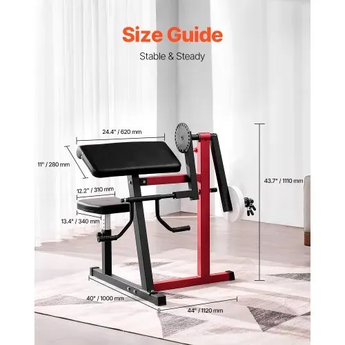 VEVOR Preacher Curl Bank, 2 in 1 Bizeps-Curlbank und Trizeps-Extension-Maschine, isolierte Bizeps-Station mit sitzendem Arm, Krafttrainingsbank, Trainingsgerät für das Heim-Fitnessstudio VEVOR Preacher Curl Bank, 2 in 1 Bizeps-Curlbank und Trizeps-Extension-Maschine, isolierte Bizeps-Station mit sitzendem Arm, Krafttrainingsbank, Trainingsgerät für das Heim-Fitnessstudio