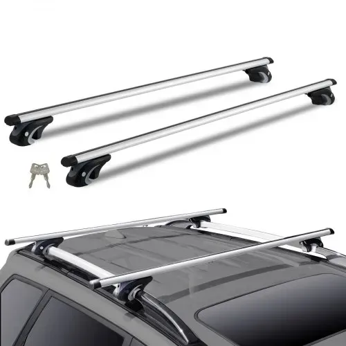 VEVOR Dachträger Universal Dachgepäckträger Auto Alu Querträger 90 kg Tragkraft, für erhöhte Seitenschiene mit Lücke, passend Innenabstand des Dachbalkens 19-116 cm, Rohrdurchmesser 28-68 mm VEVOR Dachträger Universal Dachgepäckträger Auto Alu Querträger 90 kg Tragkraft, für erhöhte Seitenschiene mit Lücke, passend Innenabstand des Dachbalkens 19-116 cm, Rohrdurchmesser 28-68 mm