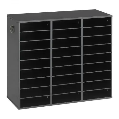 VEVOR Dokumentenablage Holz Schreibtisch Organizer mit 27 Fächern Schwarz, Ablagefach für Standard-A4-Dokumente Akten & Papiere, mit Verstellbaren Einlegböden für Büro, Zuhause & Klassenzimmer, MDF – Bild 10
