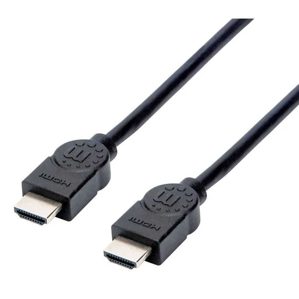 Manhattan High Speed HDMI-Kabel, 4K@30Hz, ARC, 3D, HDMI-Stecker auf HDMI-Stecker, geschirmt, schwarz, 1,5 m Manhattan High Speed HDMI-Kabel, 4K@30Hz, ARC, 3D, HDMI-Stecker auf HDMI-Stecker, geschirmt, schwarz, 1,5 m