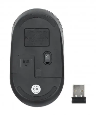 Manhattan 190145 Maus Büro Beidhändig RF Wireless Optisch 1000 DPI – Bild 6