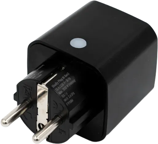 Shelly · Plug & Play "Plug M Gen3 Black" · Smarter Zwischenstecker · 13A · Messfunktion · WLAN · BT · schwarz – Bild 2