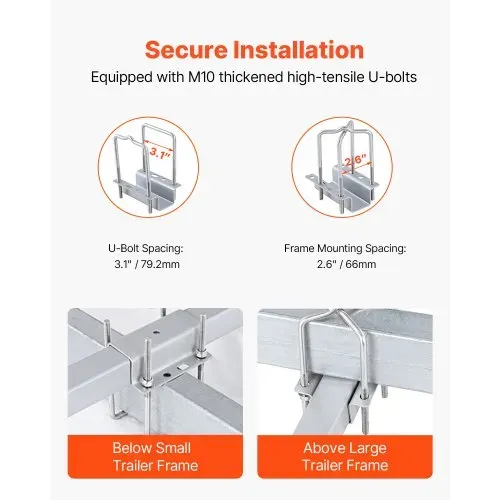 VEVOR L-Form 1,5 m Anhängerpfahl Bootsanhänger Anleitung Kurbelstütze Bootsführung, 30 cm Einstellbare Breite Boat Trailer Guide-on, Ersatzteile und Zubehör für Skiboot Fischerboot Segelbootanhänger – Bild 2