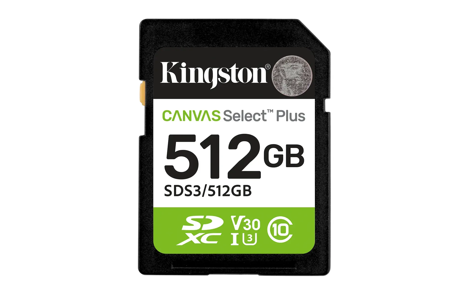 Kingston Technology 512GB SDXC Canvas Select Plus Gen3 150MB/s C10 UHS-I U3 V30 Kingston Technology 512GB SDXC Canvas Select Plus Gen3 150MB/s C10 UHS-I U3 V30