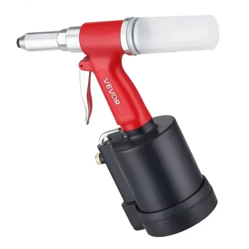 VEVOR Druckluft Nietmutternzange Set mit Nasenstücken 2,4/3,2/4,0/4,8/6,4mm, Pneumatische Blindnietzange Set für Automobil Industrie Heimwerkerprojekt, 1780kg Zugkraft, Max. 16mm Hub, 360° Nietengriff – Bild 9
