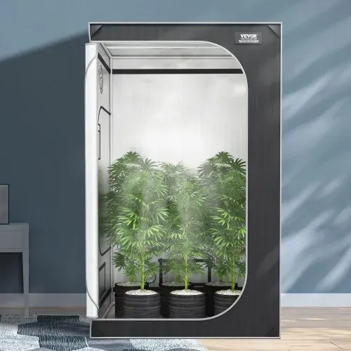 VEVOR Grow-Zelt, 122 x 122 x 203 cm, Indoor-Growzelt, hydroponische Fenstertür-Ablage – Bild 7