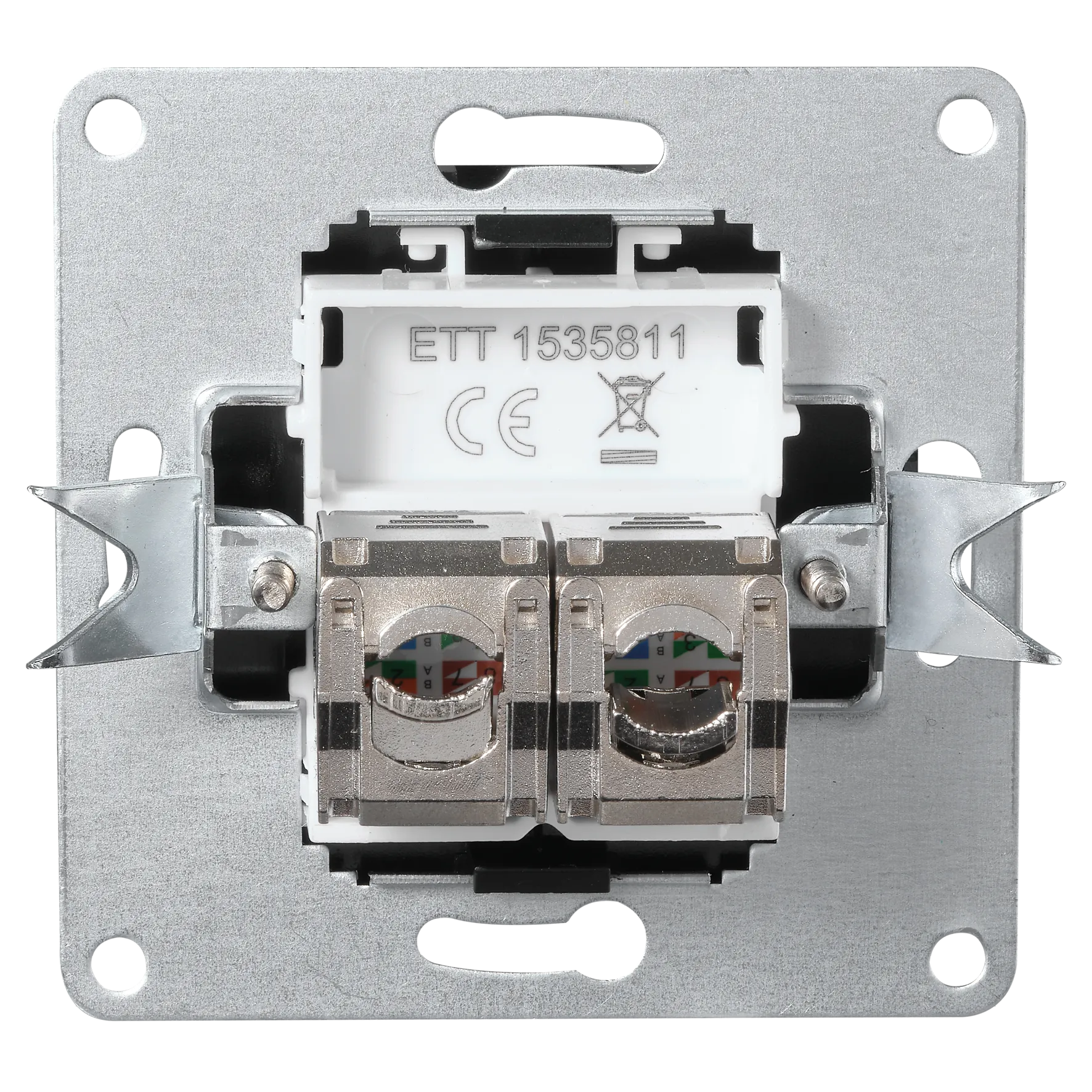 Netzwerk-Dose McPower ''Flair'' CAT6A, UP, weiß, vollgeschirmt – Bild 2