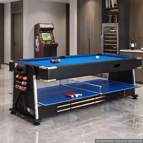 VEVOR Spieltisch Kombi 3 in 1 Airhockeytisch Billardtisch Tischtennistisch für Familienabende, Partys und Unterhaltung, Schneller Wechsel per Flip-Design, Luftstromsystem und Komplettes Zubehörset – Bild 7
