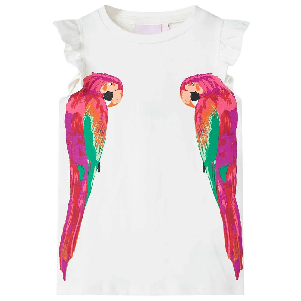 vidaXL Kinder-T-Shirt Ecru 92 vidaXL Kinder-T-Shirt Ecru 92