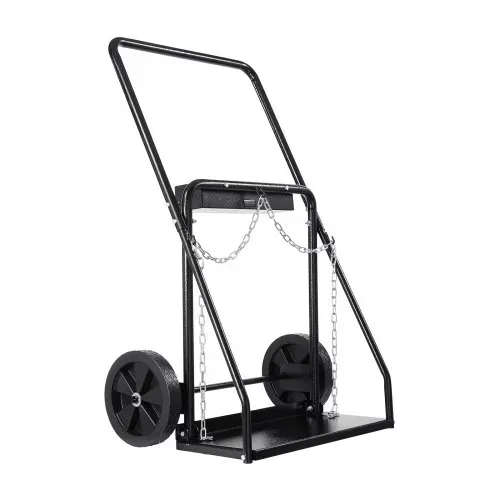 VEVOR Schweißflaschenwagen, Sauerstoff-Acetylen-Tankwagen mit 200 kg statischer Tragkraft, 25,4 cm Vollrädern & Sicherheitsketten zur Tanklagerung, für doppelte Gasflaschen mit 31,8 cm Durchmesser – Bild 10