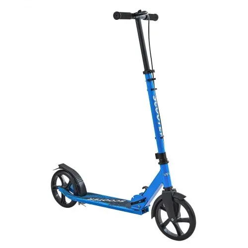 VEVOR Scooter (2 Räder) ab 8 Jahren, Cityroller Kinderroller Straßenroller mit höhenverstellbarem Lenker & rutschfestem Deck & Handbremse, faltbarer Tretroller bis zu 100 kg, Schwarz + Blau – Bild 10