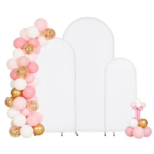 VEVOR Hochzeitsbogen, 3er-Set, 1,8/1,5/1,2 m, Hintergrundständer, Goldfarbener Metall-Ballonbogen mit Abdeckung, für Hochzeiten, Geburtstags-, Abschlussfeiern, Feste & Zeremoniendekorationen VEVOR Hochzeitsbogen, 3er-Set, 1,8/1,5/1,2 m, Hintergrundständer, Goldfarbener Metall-Ballonbogen mit Abdeckung, für Hochzeiten, Geburtstags-, Abschlussfeiern, Feste & Zeremoniendekorationen