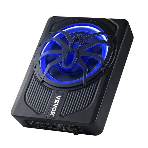 VEVOR Untersitz Auto Subwoofer 440 W 254 mm schlanker Auto Subwoofer unter dem Sitz Subsystem mit eingebautem Verstärker, Hoch-/Niedrigpegel-Eingang und Lautstärkeregler für SUVs Lkws – Bild 8