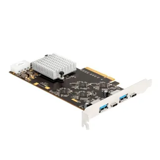 PCI Express x8 – 2x USB 3.2 Gen 2×2 Typ C + 2x USB 3.2 Gen 1 Typ A, USB-Controller PCI Express x8 – 2x USB 3.2 Gen 2×2 Typ C + 2x USB 3.2 Gen 1 Typ A, USB-Controller