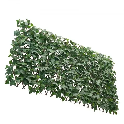 VEVOR Künstliche Hecke 63,5x320 cm, Pflanzenwand, Ausziehbarer Sichtschutz, Efeu-Sichtschutzzaun, Windschutz, Heckenzaun, Kunstpflanzen Balkonverkleidung für Hochzeiten, Außengärten, Hinterhöfe – Bild 9