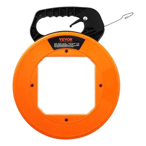 VEVOR Einziehband, 36 m x 3,1 mm, Kabel Einziehhilfe mit optimiertem Gehäuse & Griff, Einziehspirale Einziehdraht Tool, Drahteinziehwerkzeug für Wände & elektrische Leitungen, nicht leitfähig – Bild 9