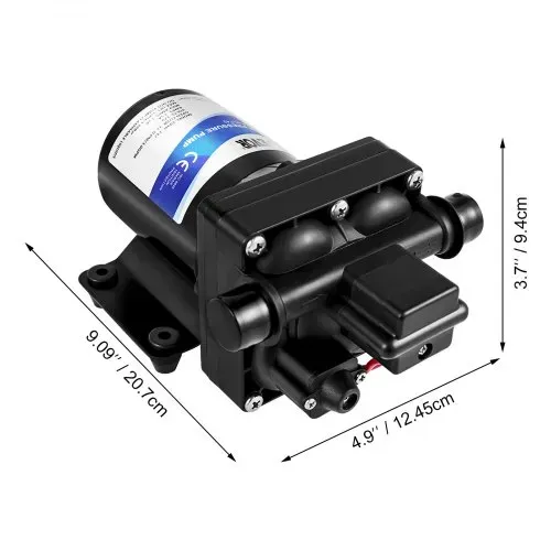 VEVOR 12 V Hochdruck-Membrane Wasserpumpe, 3 GPM Hochdruckmembran Wasserpumpe aus Polypropylen, Max. Druck 45 psi Wasserpumpe Selbstansaugend, mit Eingebautem Rückschlagventil, für Wohnwagen, Boot – Bild 7