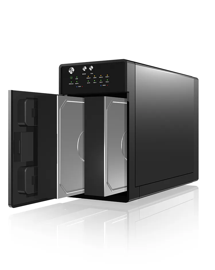 ICY BOX IB-RD3620SU3, RAID-System für 2x 3,5" SATA HDD zu USB 3.2 Gen 1 + eSATA Host, RAID 0, 1, JBOD, EasySwap, schwarz – Bild 2