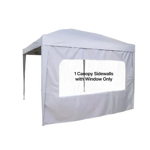 VEVOR 1x Seitenwand für Pavillon, Seitenteil für 3 x 3 m Faltpavillon, Wasserfeste Seitenplane mit Sonnenschutz PU-Beschichtung, inklusive Reißverschluss & Fenster für Outdoor-Events Marktstände, Weiß – Bild 10