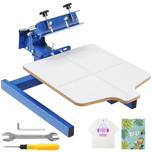 VEVOR Siebdruckpresse T-Shirt Siebdruckmaschine 1 Farbe + 1 Station, T-Shirtpresse, Hitzepresse Transferpresse DIY Ausrüstung Drucker, Textildruck Kleidung, Kissenbezüge, Gepäckstücke usw. VEVOR Siebdruckpresse T-Shirt Siebdruckmaschine 1 Farbe + 1 Station, T-Shirtpresse, Hitzepresse Transferpresse DIY Ausrüstung Drucker, Textildruck Kleidung, Kissenbezüge, Gepäckstücke usw.