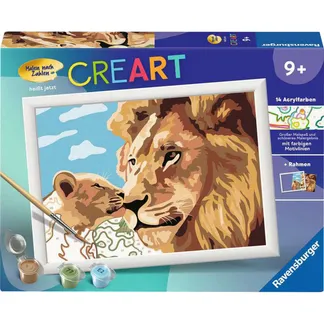 CreArt – Löwe mit Baby, Malen CreArt – Löwe mit Baby, Malen
