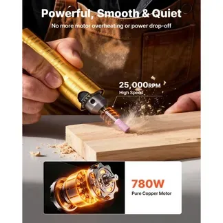 VEVOR Elektrische Drehwerkzeug, 780 W, 25.000 U/min, Flexshaft-Rotationswerkzeug mit Fußpedalsteuerung, Hängemühle mit 112-tlg. Zubehör, Schnellschleife zum Schleifen, Polieren & Trennen VEVOR Elektrische Drehwerkzeug, 780 W, 25.000 U/min, Flexshaft-Rotationswerkzeug mit Fußpedalsteuerung, Hängemühle mit 112-tlg. Zubehör, Schnellschleife zum Schleifen, Polieren & Trennen