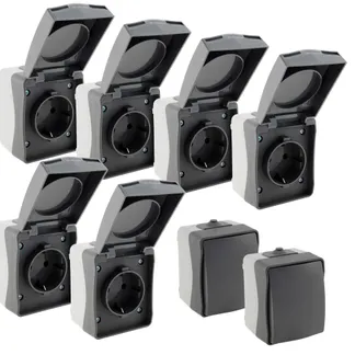 NUQUI Feuchtraum Starter-Kit 8-teilig, IP54, Aufputz, 250V~/ 16A NUQUI Feuchtraum Starter-Kit 8-teilig, IP54, Aufputz, 250V~/ 16A