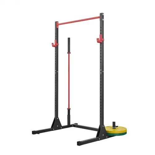 VEVOR Power Rack 362,87 kg Belastbar, multifunktionales Squat Rack für Heimfitnessstudio, Krafttrainingsgerät mit 28-fach verstellbaren J-Haken für Langhantel-Kniebeugen Klimmzüge Gewichtheben – Bild 9