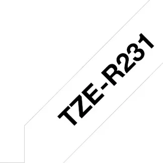 Brother TZE-R231 Etiketten erstellendes Band Schwarz auf weiss Brother TZE-R231 Etiketten erstellendes Band Schwarz auf weiss