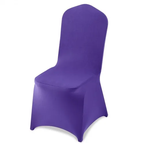 VEVOR Stuhlhussen Stuhlbezug 50 Stk. waschbarer & abnehmbarer Stuhlüberzug aus Polyester-Spandex für Hochzeitsfeiern Esszimmerbankette Restaurant, passend für Stühle (51 x 45 x 95 cm) Violett VEVOR Stuhlhussen Stuhlbezug 50 Stk. waschbarer & abnehmbarer Stuhlüberzug aus Polyester-Spandex für Hochzeitsfeiern Esszimmerbankette Restaurant, passend für Stühle (51 x 45 x 95 cm) Violett