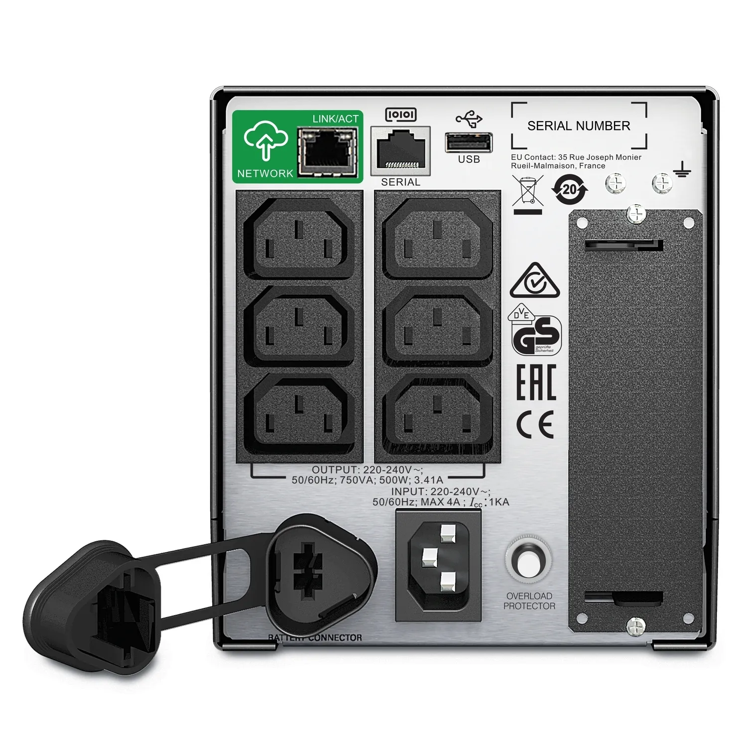 APC Smart-UPS SMT750IC - 6x C13, USB, SmartConnect, 750VA – Bild 2