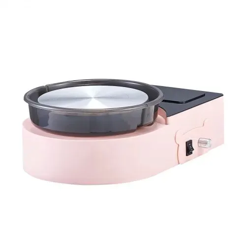 VEVOR Mini Töpferscheibe Maschine 158 mm Drehteller mit einstellbarer Rotationsgeschwindigkeit, elektrische Tonscheibe mit Tonformungswerkzeugen, geeignet für Heimwerken Töpferkurse, Rosa – Bild 10