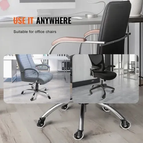 VEVOR Bürostuhl Rollen(5er Set) φ76,2MM Ersatz-Hartbodenrollen aus Polyurethan Schreibtischstuhl Rollen 59kg Tragfähigkeit Drehstuhlrollen Ideal für Bürostühle Gaming-Stühle Drehstühle – Bild 5
