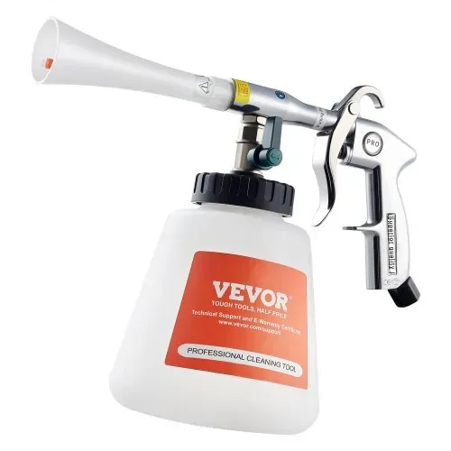 VEVOR Auto-Reinigungspistole, 6–9,2 Bar Waschpistole mit 2 Düsen & 1-Liter-Flüssigkeitsflasche, Vortex-Reinigungspistole, Druckluft Ausblaspistole, kompatibel mit 1/4 NPT-Luftkompressor – Bild 8