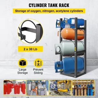 VEVOR Kältemitteltankregal mit 2 x 30 lbs & 3 Platzsparenden Flaschentankregalen 895 x 319 x 92 mm Kältemittelflaschenregal Gasflaschenregale und Halterungen für die Lagerung von Gas, Sauerstoff VEVOR Kältemitteltankregal mit 2 x 30 lbs & 3 Platzsparenden Flaschentankregalen 895 x 319 x 92 mm Kältemittelflaschenregal Gasflaschenregale und Halterungen für die Lagerung von Gas, Sauerstoff