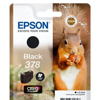 Epson Squirrel Singlepack Black 378 Claria Photo HD Ink Epson Squirrel Singlepack Black 378 Claria Photo HD Ink