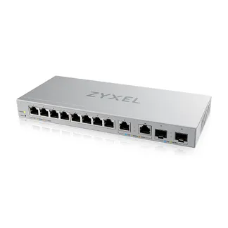 Zyxel Switch smart managed Layer2 12 Port • 8x 1 GbE • 2x 2.5 GbE • 2x SFP+ • Desktop • Lüfterlos • XGS1210-12 V2 Zyxel Switch smart managed Layer2 12 Port • 8x 1 GbE • 2x 2.5 GbE • 2x SFP+ • Desktop • Lüfterlos • XGS1210-12 V2
