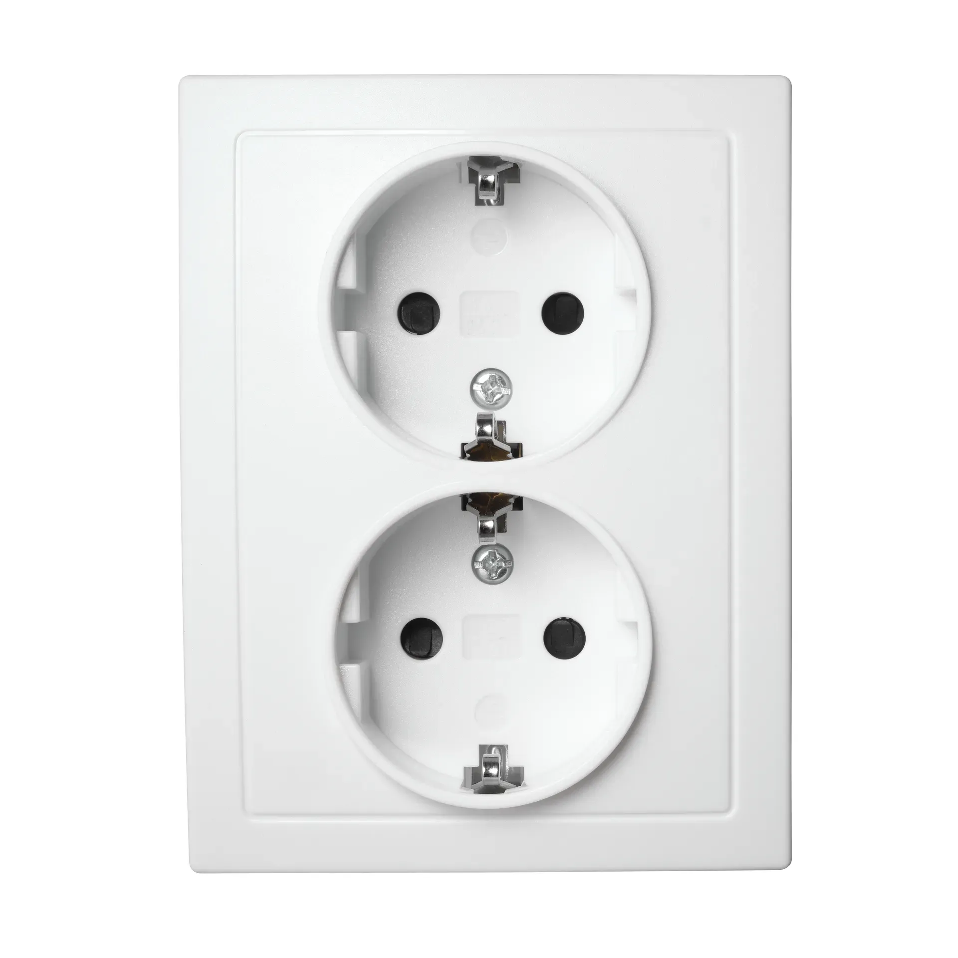 Schutzkontakt-Steckdose McPower “Flair“ 2-fach, 250V~/16A, weiß Schutzkontakt-Steckdose McPower “Flair“ 2-fach, 250V~/16A, weiß
