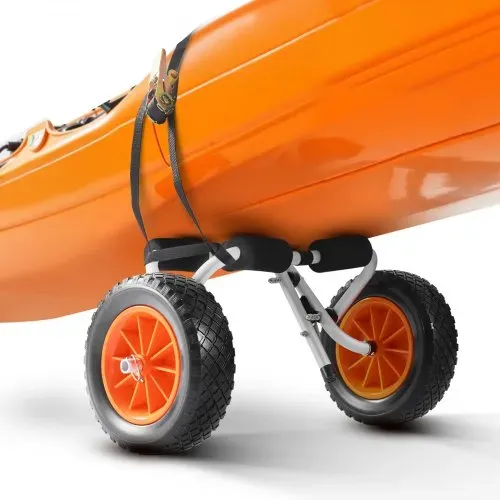 VEVOR Kajakwagen, 90 kg, faltbarer Kanuwagen mit 25,4 cm Vollgummireifen & 1 Ratschengurt, Bootswagen zum Transportieren von Kajaks, Kanus, Paddleboards, Jon-Booten, 620x350x325 mm – Bild 10