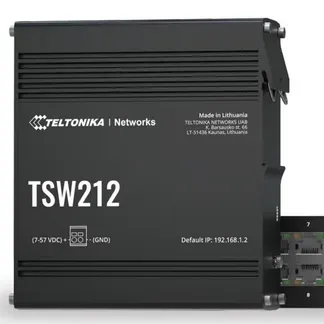 Teltonika · Switch · TSW212 · 8 Port Gigabit Industrial managed Switch, 2 SFP Teltonika · Switch · TSW212 · 8 Port Gigabit Industrial managed Switch, 2 SFP