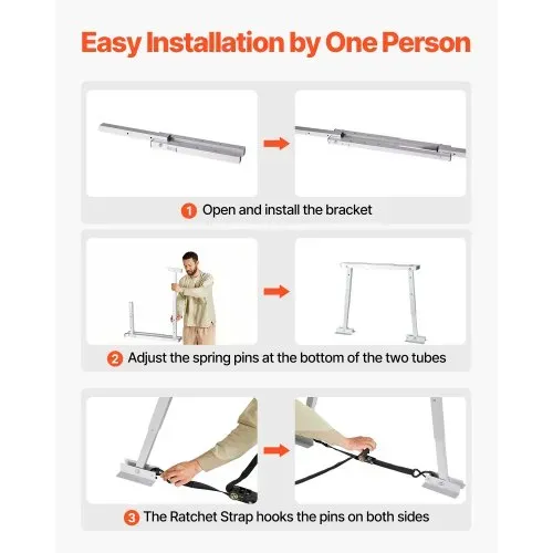 VEVOR Wohnmobilstabilisator Stoßstangenstabilisator für Anhänger Wohnmobile Sattelauflieger, faltbar, höhenverstellbar 304,8-711,2 mm, reduziert das Wackeln des Wohnmobils, 2 Stk. – Bild 3