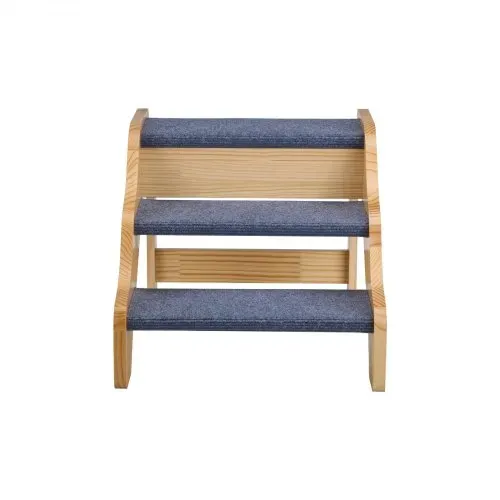 VEVOR Hundetreppe 580x430x380 mm, 3-stufige Hautiertreppe, Holztreppe geeignet für kleine, mittlere, große, ältere Haustiere sowie Welpen bis 68 kg, Hundeleiter für Betten, Sofas & Autos – Bild 8