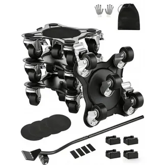 VEVOR Möbelwagen, 158x158x65mm, max. Tragkraft 544kg, Schwerlast-Möbeltransporter mit 5x 360° drehbaren Rädern, Möbelhebe-Schiebewerkzeugsatz für Haushaltsgeräte, Sofa, Kühlschrank, Waschmaschine VEVOR Möbelwagen, 158x158x65mm, max. Tragkraft 544kg, Schwerlast-Möbeltransporter mit 5x 360° drehbaren Rädern, Möbelhebe-Schiebewerkzeugsatz für Haushaltsgeräte, Sofa, Kühlschrank, Waschmaschine